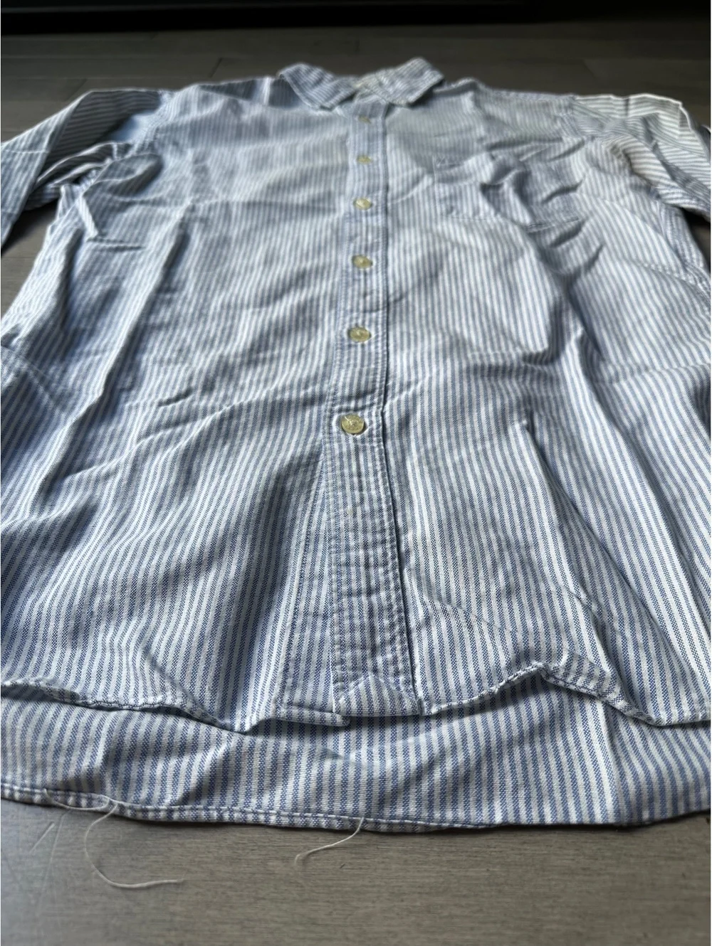 Men’s J.Crew Vintage Oxford Tailored Fit Striped Button-Down Dress Shirt Small